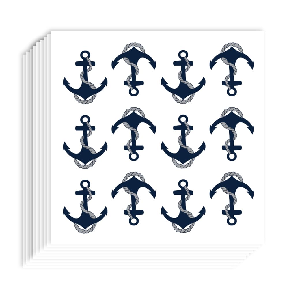 AHANDMAKER 240 Pieces Self-Adhesive Stickers 0.8 x 1 Inch Anchor Nautical Stickers for Planner Calendar Scrapbook Crafting Party