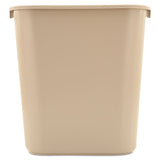 Rubbermaid Commercial Products 28QT/7 GAL Wastebasket Trash Container, for Home/Office/Under Desk, Beige (FG295600BEIG)