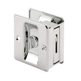PrimeLine N 6773 Polished Chrome, Pocket door privacy lock and pull, single pack