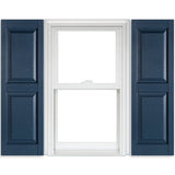 Polaris Vinyl Raised Panel Shutters (1 Pair) - 004 Bedford Blue - 15 Inch x 55 Inch