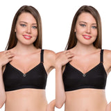 Trylo Sarita Bra Combo-36-Black-C-Cup - Pack Of-2,BLACK,36,B0F1N8G2J3