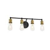 Living District Indoor Modern Home Decorative Bright Ceiling Serif 4 Light Brass And Black Wall Sconce
