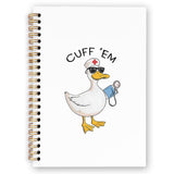 dvhdajed Funny Nursing Goose Spiral Notebook, Cuff Em Nurses Gifts Journaling Notebooks, Humor Silly Goose Spiral Journal for Wo
