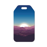 Isee 360 Sunrise Acrylic Luggage Bag Tag And Travel Id Label For Traveler Baggage Suitcases Bags With Ring