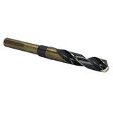 Drill America 21/32 Reduced Shank High Speed Steel Black & Gold Contractor Drill Bit with 3-Flat 1/2 Shank, KFD3F Series