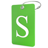 Shacke Luggage Tag Initial - Fully Bendable Tag w/Stainless Steel Loop (Letter S)