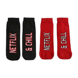 Coral Tree MenS Casual Crew Socks, 100% Combed Cotton Softness & Absorption, Cushioned Support, Premium Elastic Grip, Red & Bla