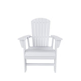 WestinTrends Dylan Dylan Outdoor Patio Shell-Back Adirondack Dining Chair Weather Resistant White
