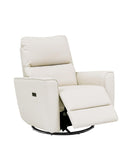 Garveehome Power Recliner Chair Swivel Rocking Glider PU Leather Upholstered Glider Recliner Nursery Chair with USB Port and Lum