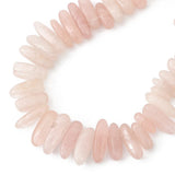BEADIA Natural Rose Quartz Irregular Teardrop Stone Beads 0.4-1.2 Loose Semi Gemstone Beads for Jewelry Making 15 Inch/Strand
