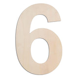 MGTECH 12 Inch Large Wooden Number 6, 1/4 in Thick Big Wood Number for Crafts and Wall Decor
