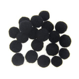 Zasy Needle Felt Balls Pure Wool Beads Dry Felted Balls 15mm Handmade DIY Crafts 20pcs (Black)