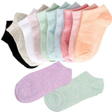 Nicsy Cotton Blend New Desigen Girls WomenS Comfort Ankle Length Socks No Show Low Cut Socks Multicolor (Free Size 12 Pair Pack