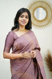 Shiv Textiles Womens Banarasi Silk Saree With Blouse Perfect For Every Occasion Copper Zari 9Light Pink