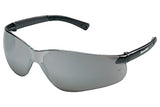 MCR Safety BearKat Safety Glasses BK117 Duramass Hard Coated Polycarbonate Lenses, Silver Mirror Tinted Lenses, Clear Frame with