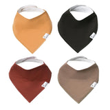Copper Pearl 4 Pack Soft Cotton Baby Bibs for Drooling and Teething, Absorbent Drool Bibs for Baby Girl and Boy, Adjustable to F