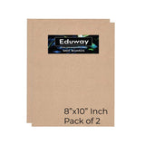 Eduway 8X10 Inch Mdf Board Wood Sheet For Mandala , Lippan, Resin Art & Craft, 4Mm Thick, Pack Of 2 - Premium Cardboard Material