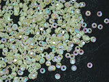 The Design Cart 4 mm Dull Yellow Rainbow Bowl Plastic Sequins Sitara for Embroidery, Embellishing Handbags, Apparels, Art Craft