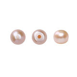 BEADIA Natural Half Drilled Pearl Beads Pink 4-4.5mm 12pcs AAAA Freshwater Cultured Loose Gemstone Beads for DIY Stud Earring Je