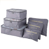 Styleys Travel Storage Clothes Bag Luggage Case Bag Suitcase Underwear Organizer Make Up Organizer Bag,Grey,6Pcs/1Set Polyester 