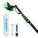 EQUIPMAXX 30 Foot (Long Reach) Solar Panel Cleaning Brush & Pole with Inline Water Filter System for Solar Panel and Window Clea