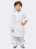 Jbn Creation Boys' White Cotton Pathani Kurta Set || Elegance For Holi & Eid Celebration_Vasbptwh009_32