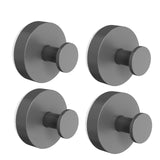 PETIMETI Vacuum Suction Cup Hooks 4 Pack, Heavy Duty Aluminum Alloy Shower Hooks for Bathroom Kitchen Glass Tile Mirror Walls, N