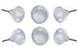 TRINCA-FERRO Set of 6 Venus Crystal White Ceramic Drawer Knobs Interior/Exterior Knobs for Drawer Pull Cabinet Dresser Drawers D