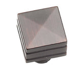 Laurey 23266 Cabinet Hardware 7/8Inch Square Knob, Oil Rubbed Bronze
