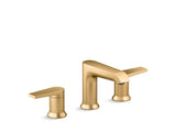 Kohler K-37893-4-2MB Hint Widespread Bathroom Sink Faucet, Bathroom Faucets, 1.2 GPM, Vibrant Brushed Moderne Brass