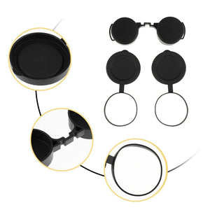 10x42 Optics Binocular Caps, Objective Lens Caps Rubber Waterproof Binoculars Protective Covers for Compact Binoculars