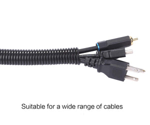 Alex Tech 50ft - 3/4 inch Split Wire Loom Tubing Wire Conduit - Black