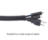 Alex Tech 50ft - 3/4 inch Split Wire Loom Tubing Wire Conduit - Black