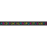 Teacher Created Resources Chalkboard Brights Alphabet Straight Border Trim 3477
