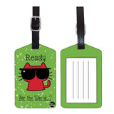 Nutcase Designer Luggage Travel Baggage Tags Single Tag With Name Card Inside Coolio Kitty