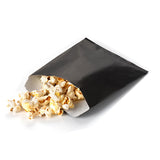 Amsthow 6.3 x 8.27 inchs Flat Paper Cookie Treat Bag Black Greaseproof Bakery Glassine Wax Treat Bags for Cookies Sandwich Donut