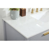Elegant Decor Larkin 48 Solid Wood Mdf Single Bathroom Vanity In Gray