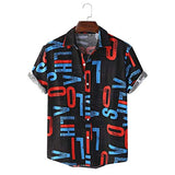 LookMark Men's Cotton Blend Casual Beach Wear Shirts | Stylish Printed Shirts for Men | Comfortable Summer Wear | Party Vacation & Daily Casuals (Pack of 2) (Printed Shirt ADAM Black-Alpha-S),Black-Black-01