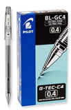 Pilot GTecC Black Ultra Fine 0.4mm 12 Pack Gel Pen PGTC4BLK