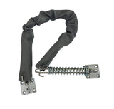 QCAA Extra Heavy Storm Door Chain Check, 25-1/2 Length, Solid Brass Base, Satin Chrome, 304 Stainless Steel Hook, Grey Textured 