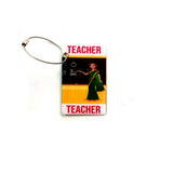 Pilot18 Teacher Yellow White 3D Bag Tag For Teacher