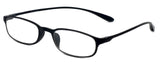 Calabria 718 Flexie Oval Reading Glasses +0.50 Ebony Men/Women Bendable Single Power Readers Flexible Durable TR90 Frame