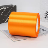 Orange Ribbon 4 Inch Wide - 25 Yards Orange Satin Ribbon for Ribbon Cutting Ceremony Grand Opening, Wedding Chair Sash, Gift Wra