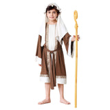 AGCOAH Joseph Costume for Kids,Saint Robe for Boys,Biblical Nativity Outfit,Sherherd Halloween Church Cosplay(47 INCH (5-6Y))