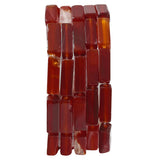 BEADIA Natural Red Agate Tube Beads 13x4mm 30pcs Rectangle Loose Semi Gemstone Beads for Jewelry Making Design