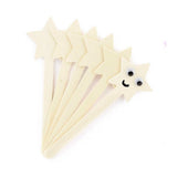 Hygloss Products Natural Wood Popsicle Sticks 6.25 Inches Art & Craft Sticks Star Shape, 6 Pcs (89602)