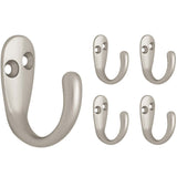 Franklin Brass Single Prong Towel Hook, Robe Hook Matte Nickel Towel Holder for Bathroom, Bathroom Accessories, FBSPRH5MNC