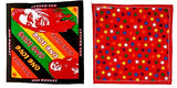 Tubination Bandanas Unisex Set Of 2 Multicolor Printed Banadana Cotton Hanky Paisley Headband Scarf (Size: 20/20 Inches)