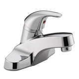 Peerless Core Centerset Bathroom Faucet, Chrome Bathroom Sink Faucet, Single Handle Bathroom Faucet, Metal Drain Assembly, Chrom