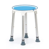 KSITEX Shower Stool for Inside Shower Swivel Shower Chairs for Seniors Adjustable Round Shower Seat Bath Chair Tool-Free Assembl